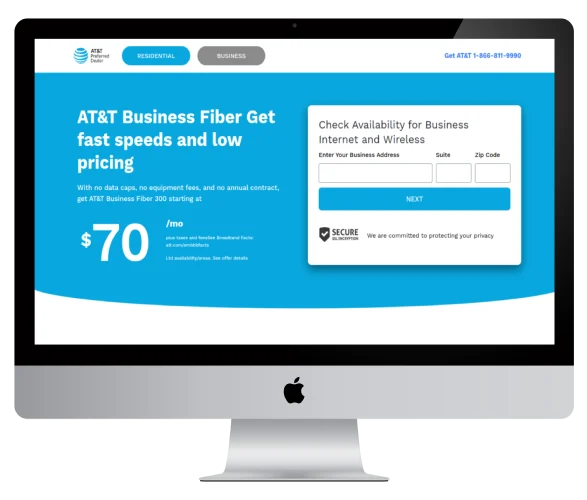 AT&T Business Fiber desktop