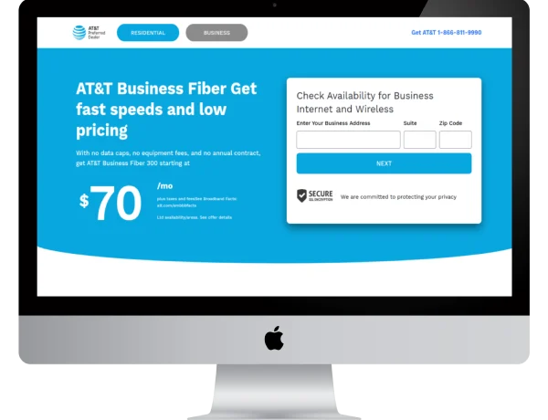 AT&T Business Fiber desktop