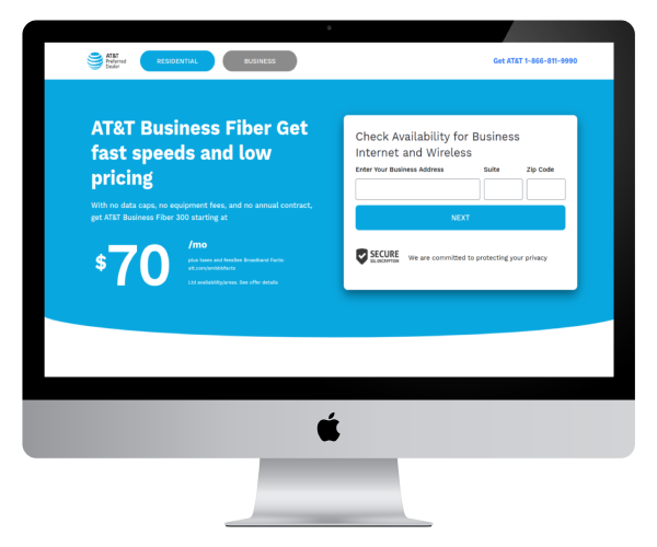 AT&T Business Fiber desktop